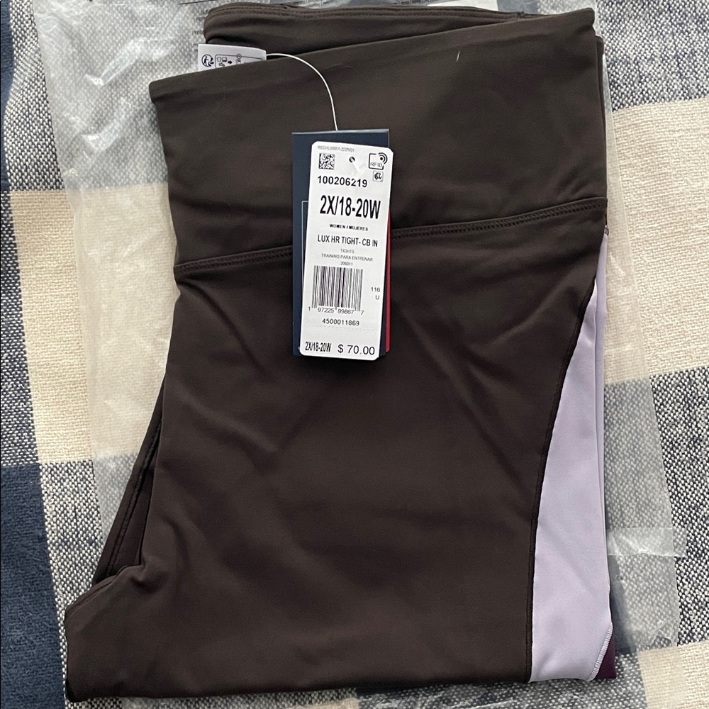 Reebok Brown and Lavender Workout Leggings